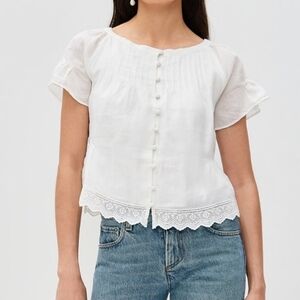 Posse White Button Down Grace Blouse